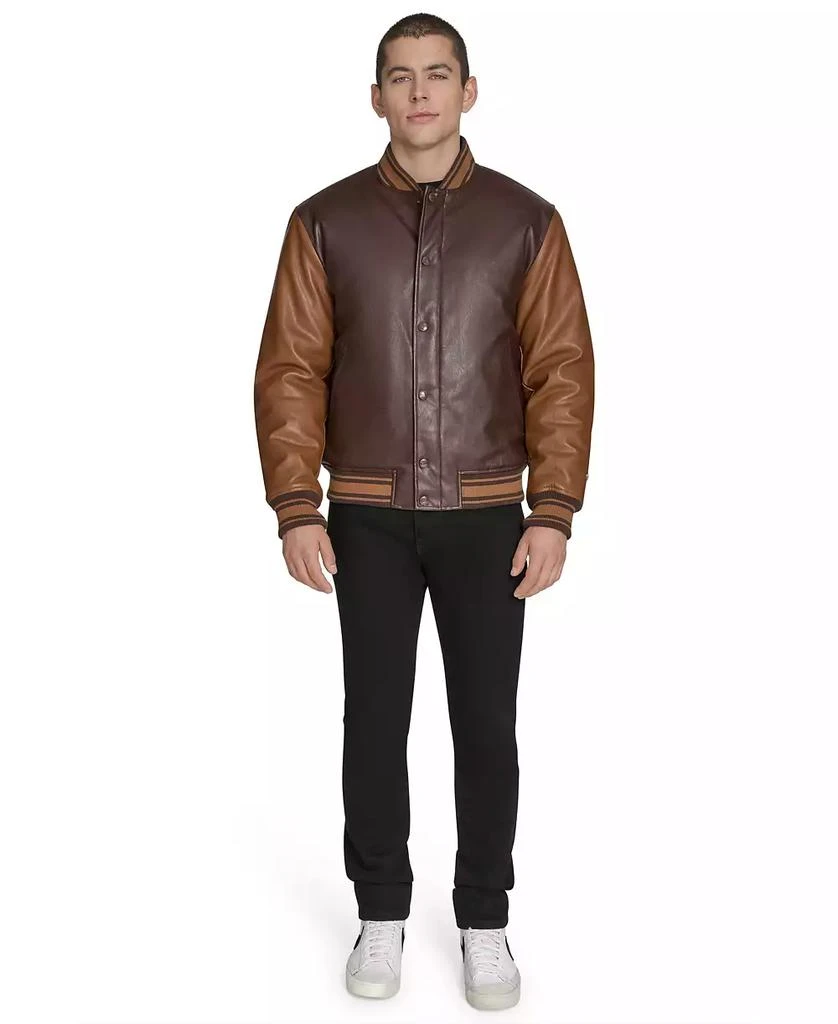 CHAMPION Men
s Faux Leather Varsity Jacket 2