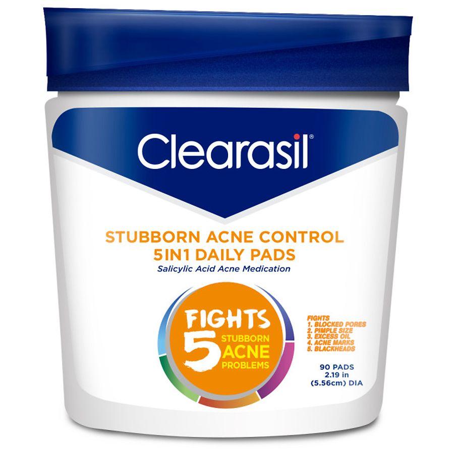 Clearasil Acne Control Treatment Facial Cleansing Daily Pads 5 in1 with Salicylic Acid
