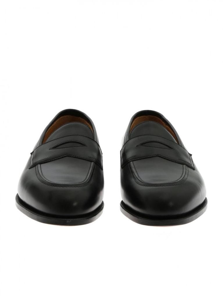 Edward Green Hand-Stitched Black Leather College Loafer