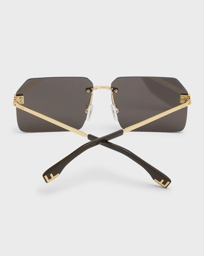 Fendi Men's FF-Monogram Square Sunglasses 5