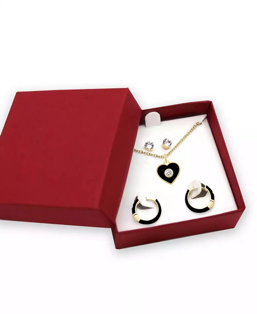 Macy's Crystal Enamel Necklace and Earring Set, 3-Piece 5