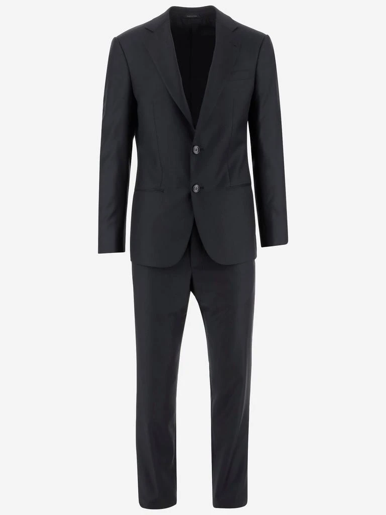 Giorgio Armani Dark Blue Cotton Suits 1