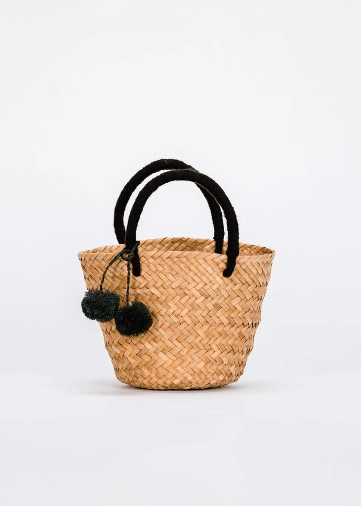 Kayu Mini St Tropez Pom Pom Straw Tote 7