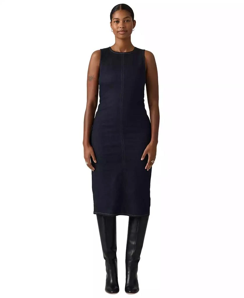 green emerald velvet dress STYLE 001 // STRETCH CREPE COLUMN DRESS – THE OWN STUDIO main image 1