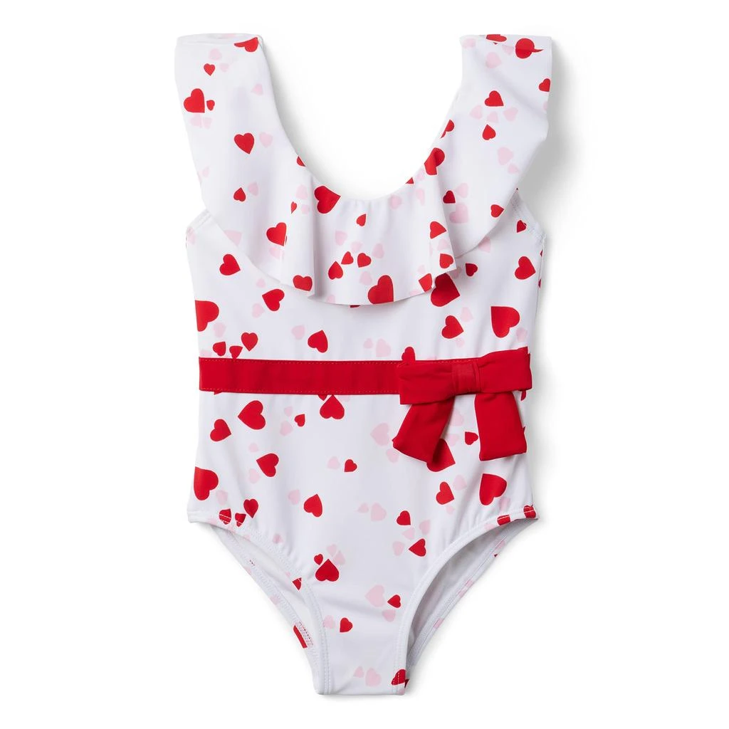 Janie and Jack Printed Heart One-Piece Swimsuit (Toddler/Little Kids/Big Kids)) 1