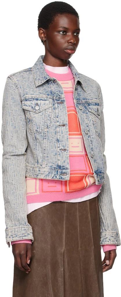 Acne Studios Blue Rose Monogram Denim Jacket 2
