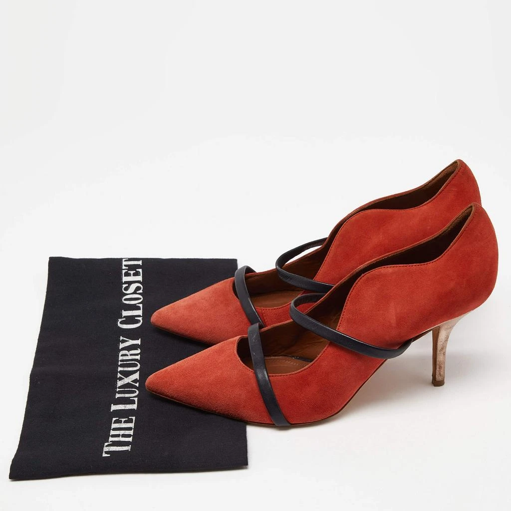 Malone Souliers Malone Souliers Brick Moire Canvas and Leather Maureen Pumps Size 38 9