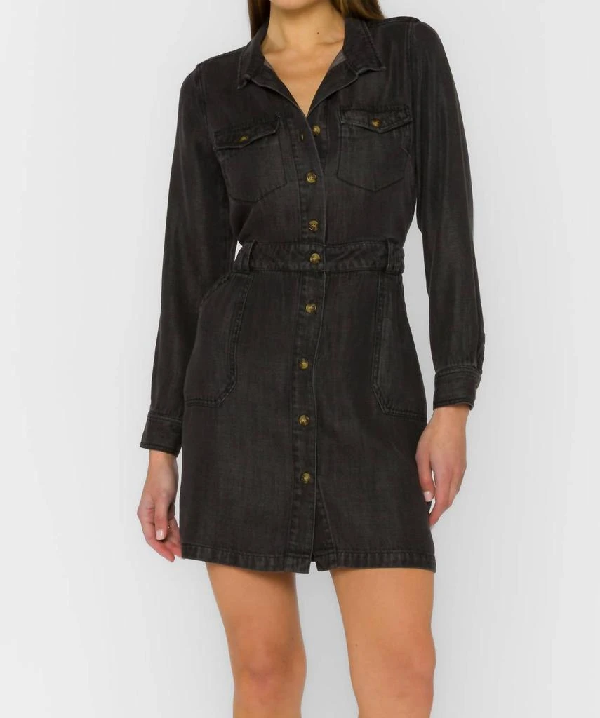 velvet heart denim dress Avec Les Filles Women's Heart Detailed Sleeveless Mini Dress - Monarch Heart main image 0