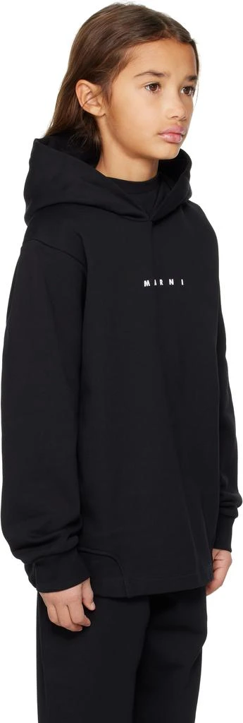 Marni Kids Black Cotton Hoodie 2