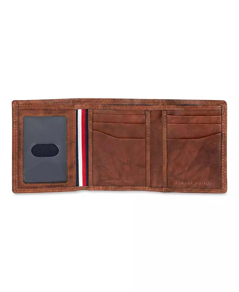 Tommy Hilfiger Men's RFID Huck Leather Trifold Wallet 4