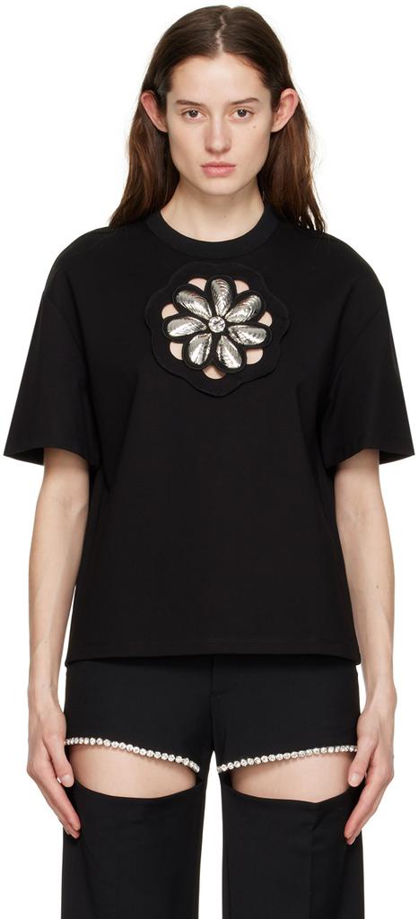 AREA Black Mussel Flower T-Shirt