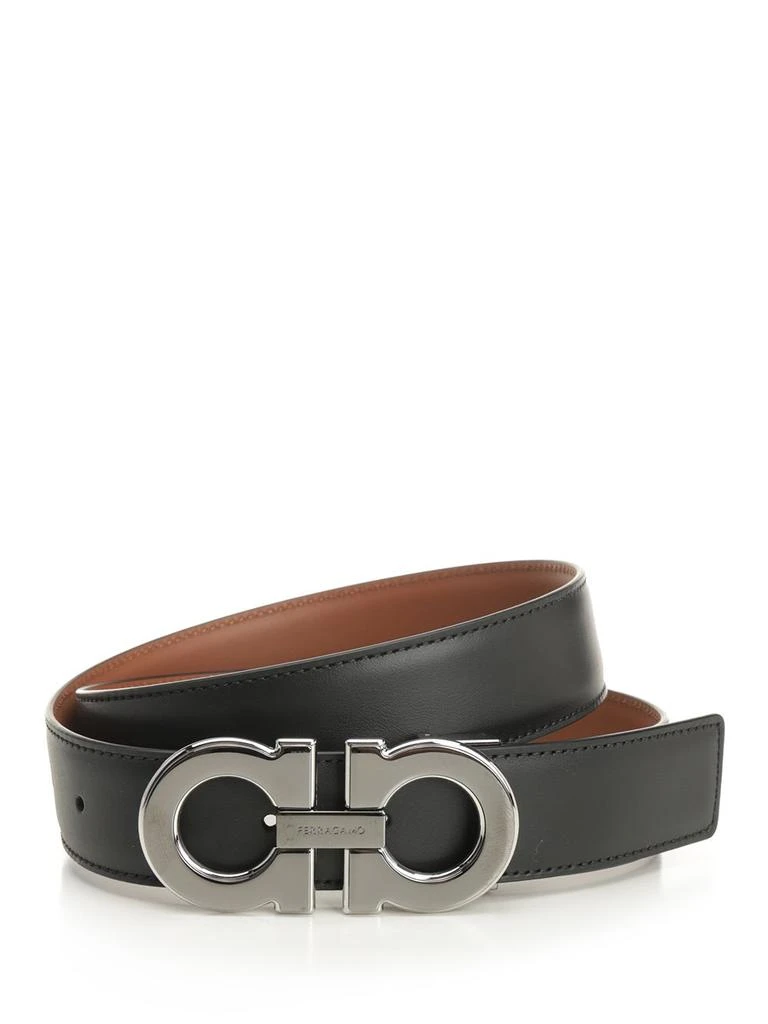 Salvatore Ferragamo Double Adjustable Leather Belt Classic Double Gancio Buckle 1
