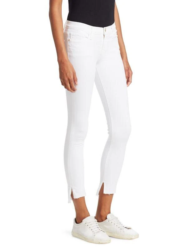 FRAME Stretch-Cotton Mid-Rise Ankle Skinny Jeans 3