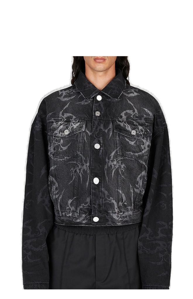 Han Kjobenhavn Han Kjobenhavn Laser Tribal Buttoned Denim Jacket