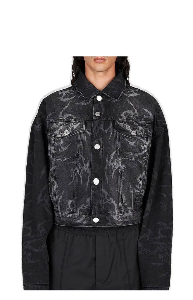 Han Kjobenhavn Han Kjobenhavn Laser Tribal Buttoned Denim Jacket 1