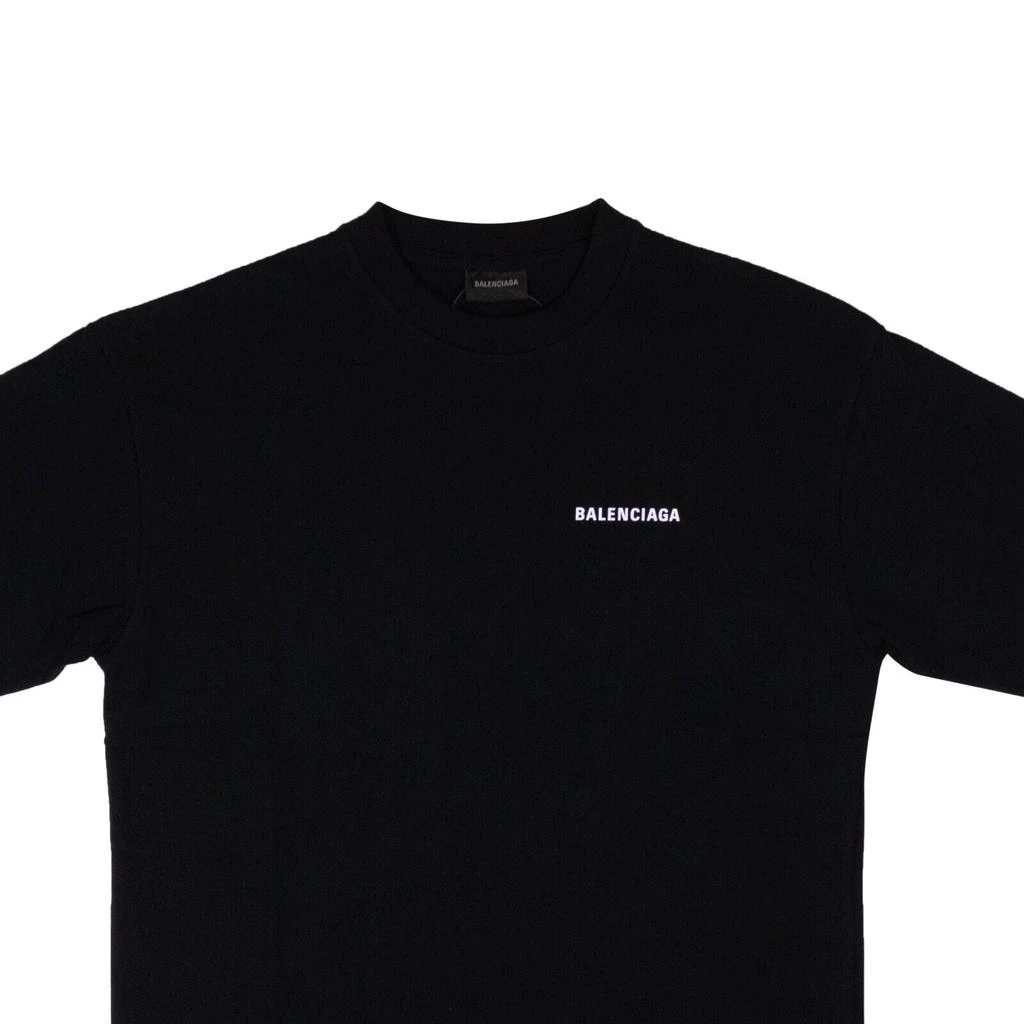 Balenciaga BALENCIAGA Black Logo Cotton Large Fit T-Shirt 2