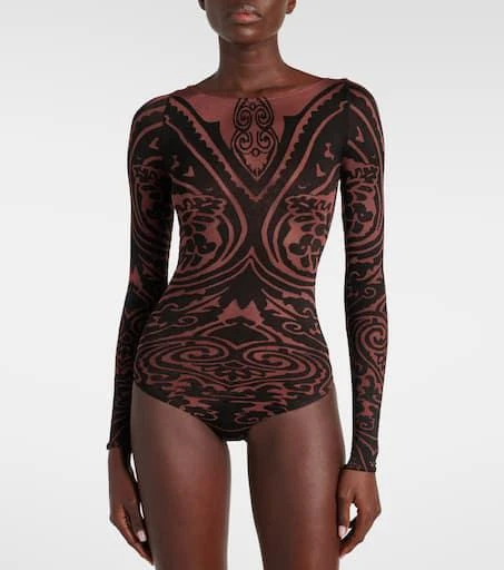 Wolford x Etro Tattoo paisley bodysuit 6