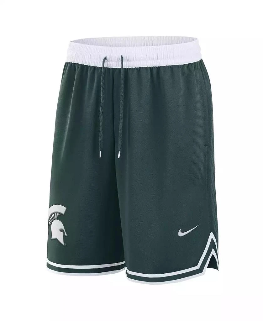 NIKE Men's Green/White Michigan State Spartans Performance Basketball Shorts 2