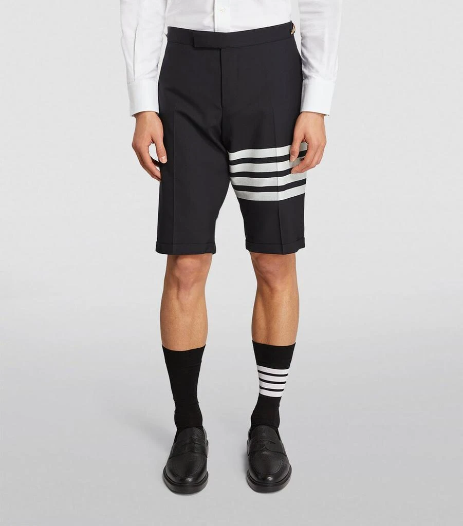 Thom Browne Wool 4-Bar Stripe Shorts 3