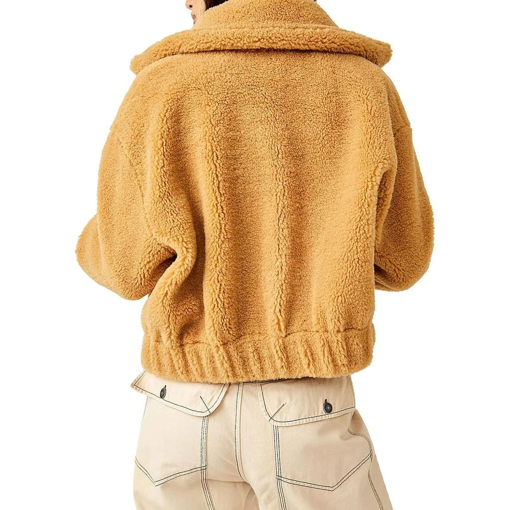 Free People Womens Faux Fur Long Sleeves Teddy Coat 2