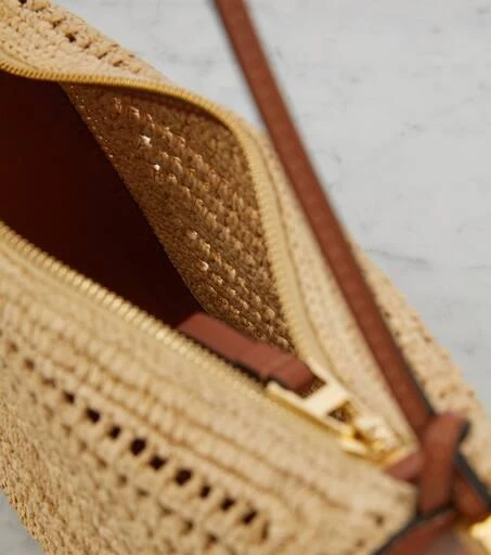 Loewe Hammock Mini raffia shoulder bag 3