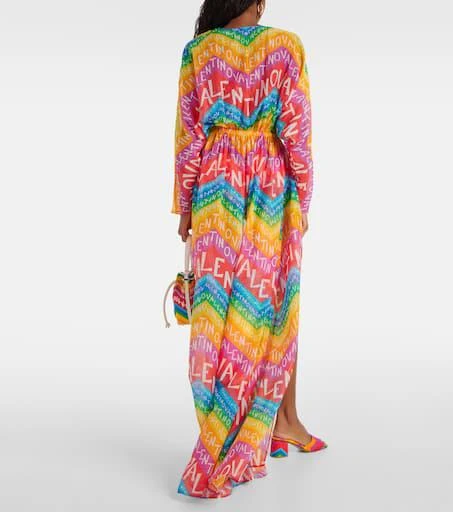 Valentino Logo cotton-blend beach cover-up 3