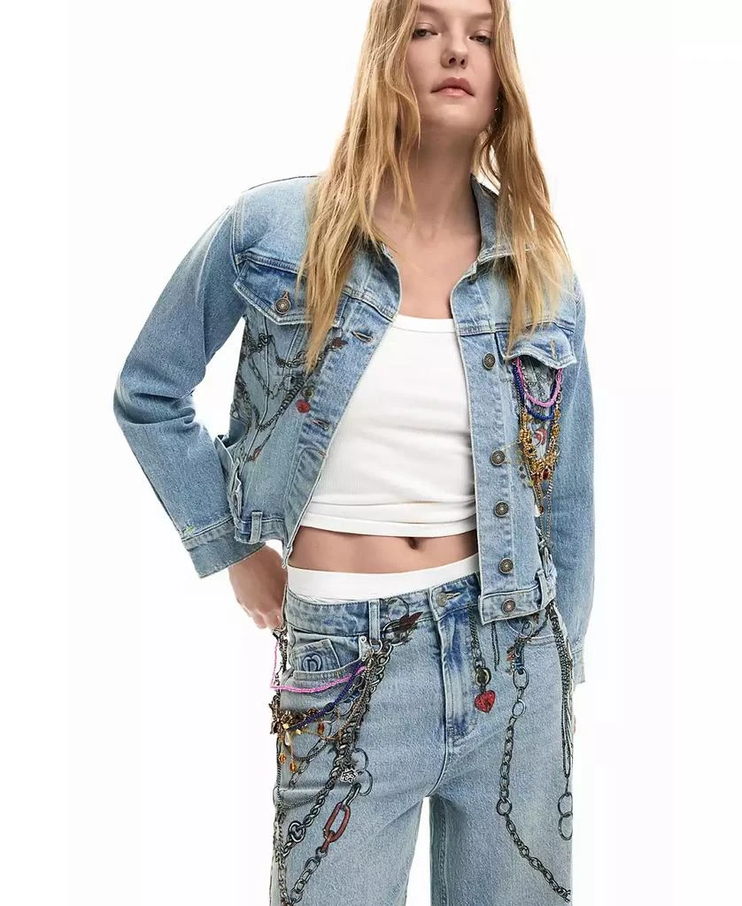 Desigual Women
s Denim Trucker Jacket 3