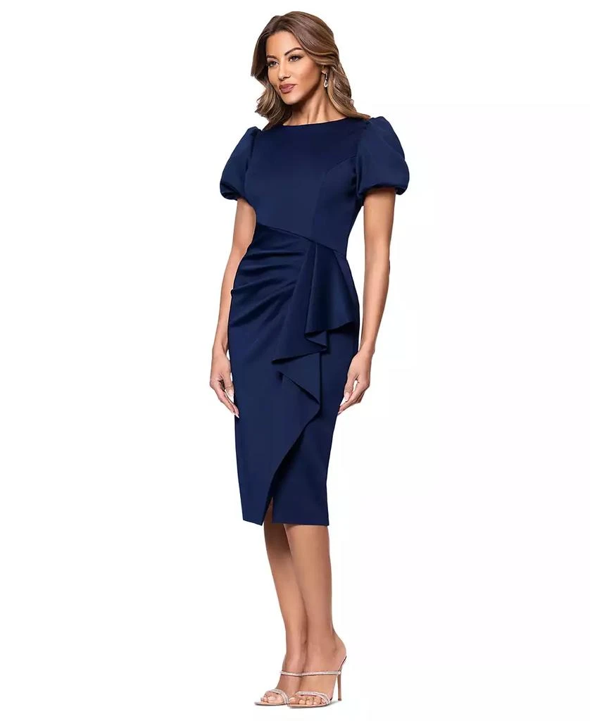 XSCAPE Women's Draped Puff-Sleeve Sheath Dress 2