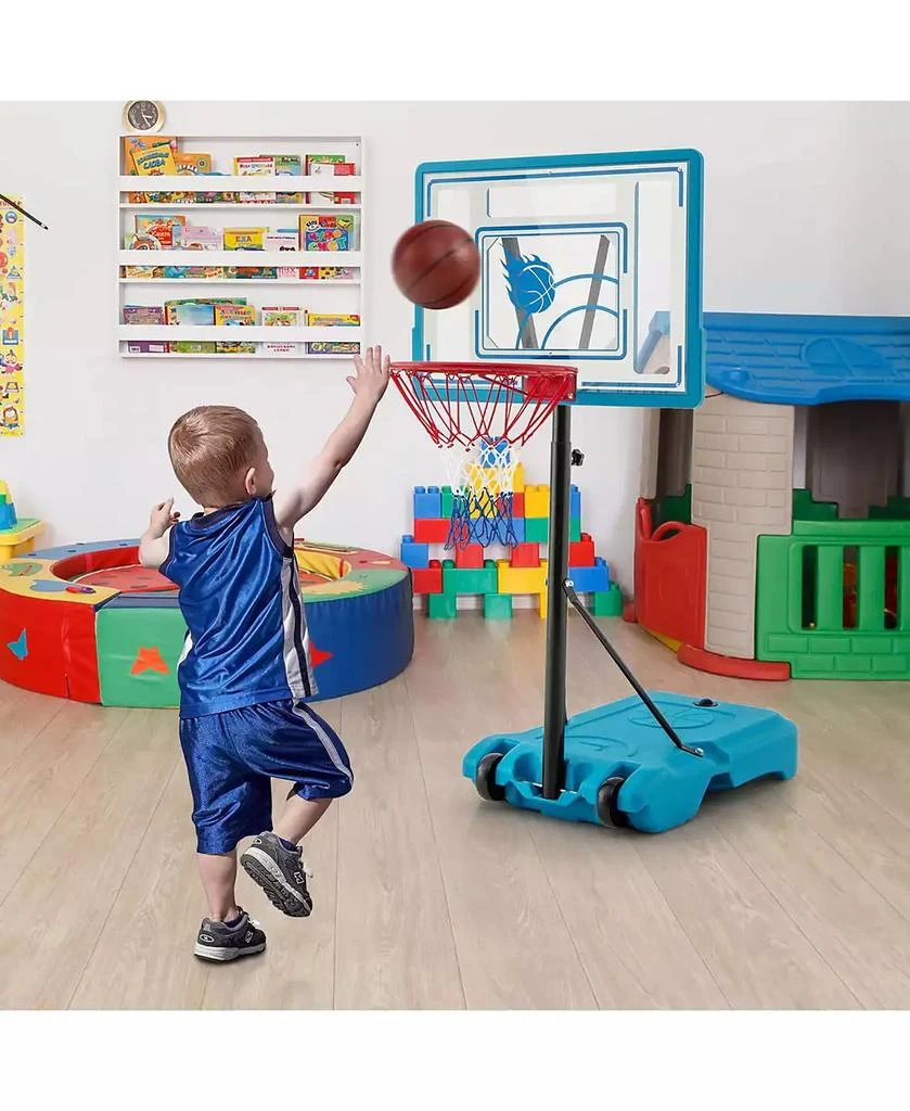 Costway Pool Basketball Hoop 3.8-4.4 FT Adjustable Poolside BasketballGoal System 6