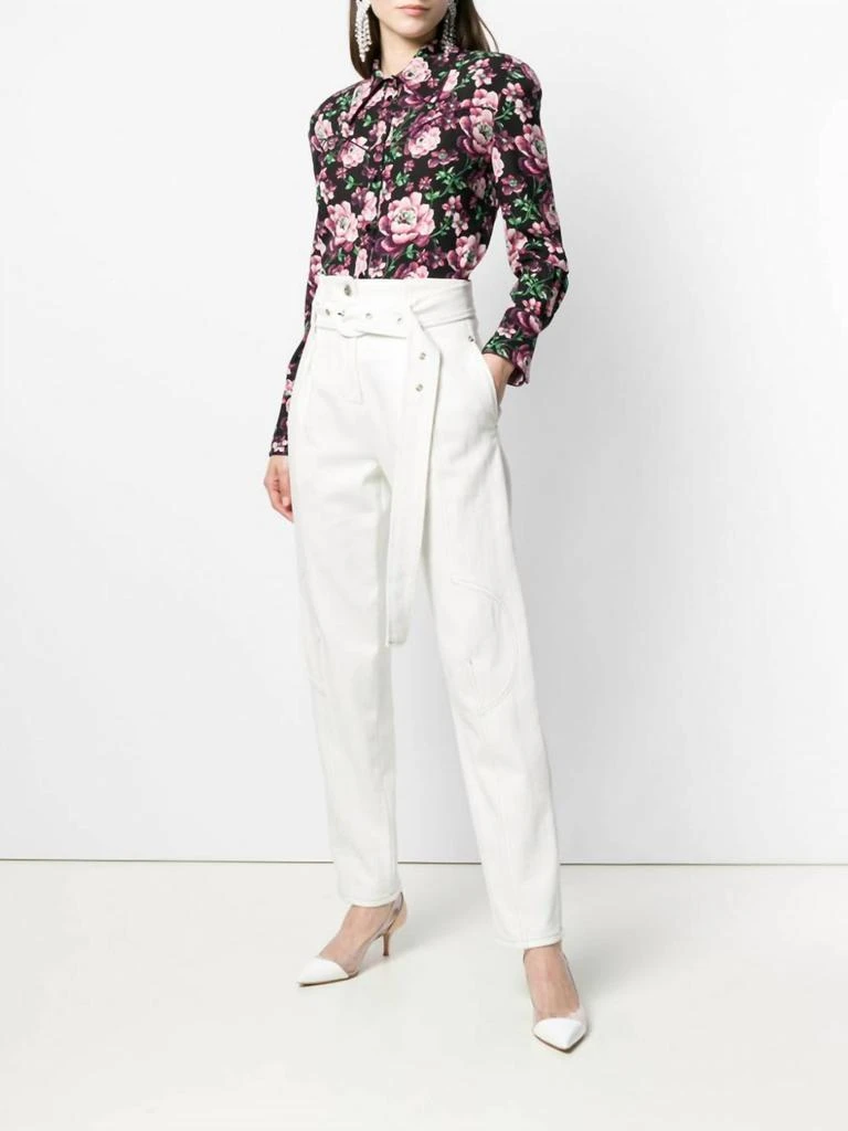 Magda Butrym Magda Butrym - Floral Print Button Down Silk Blouse 3