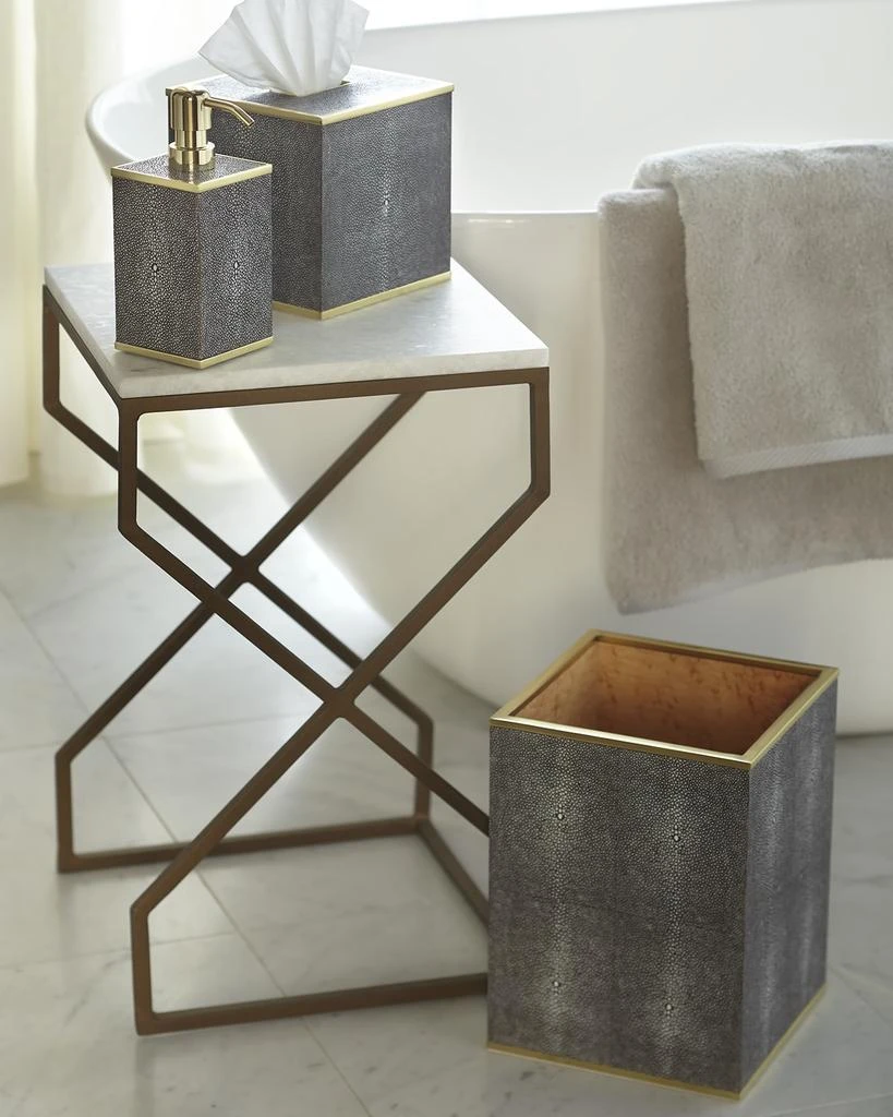 AERIN Classic Faux Shagreen Wastebasket 3