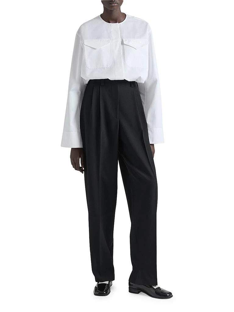 Givenchy Cropped Shirt in Poplin with Patch 2