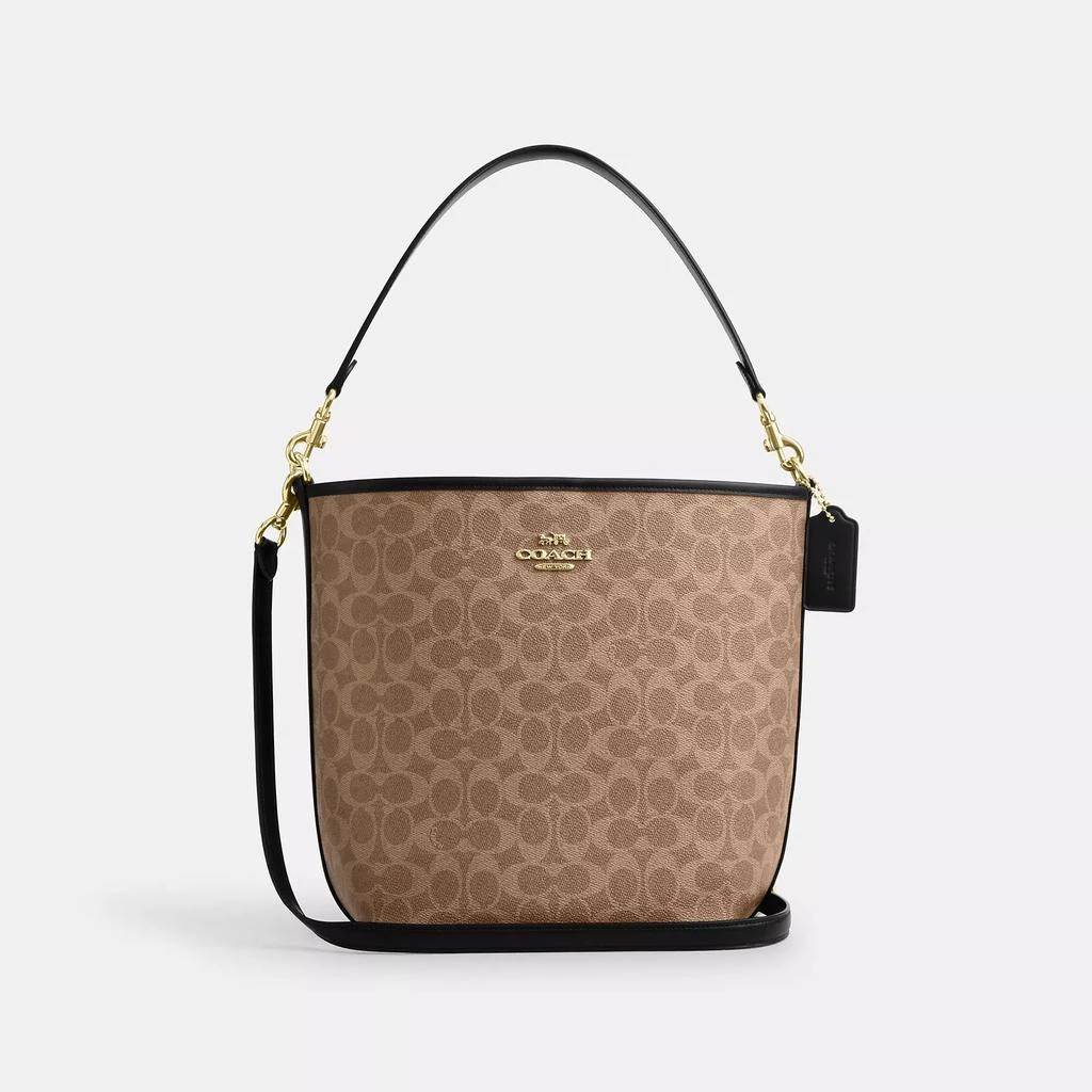 Coach Coach Outlet City Large Bucket Bag In Signature Canvas 1