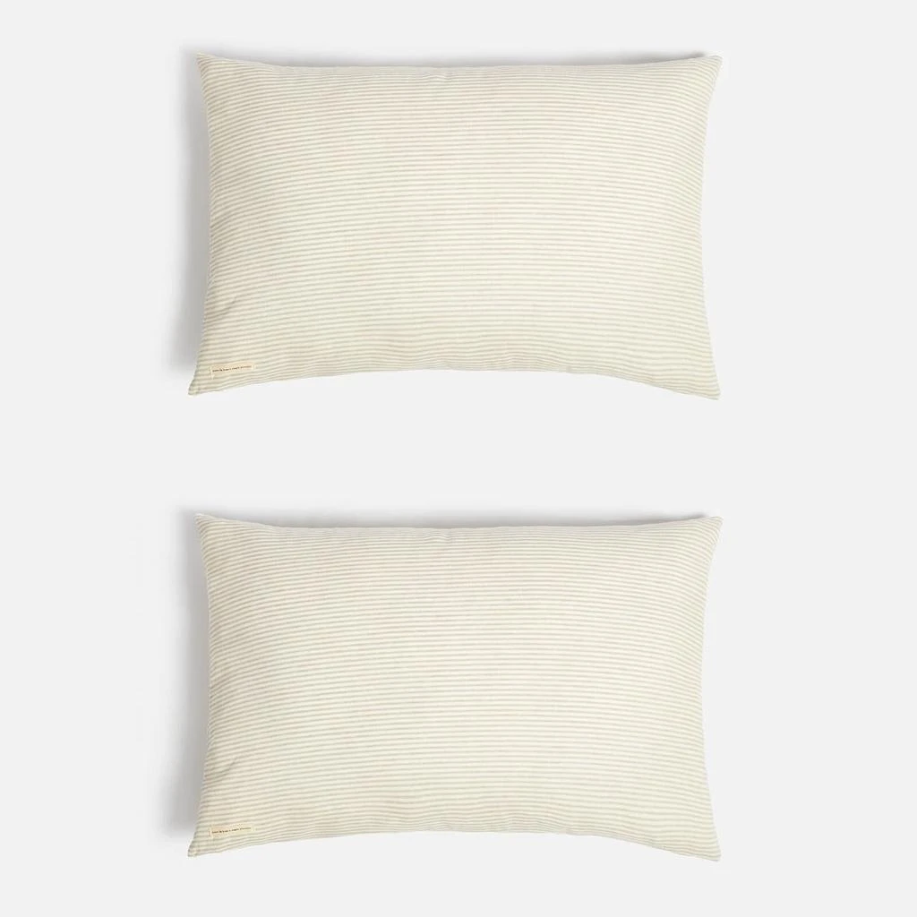 in homeware ïn home Linen Cotton Stripe Cushion Cover - Natural - 75x50cm - Set of 2 4