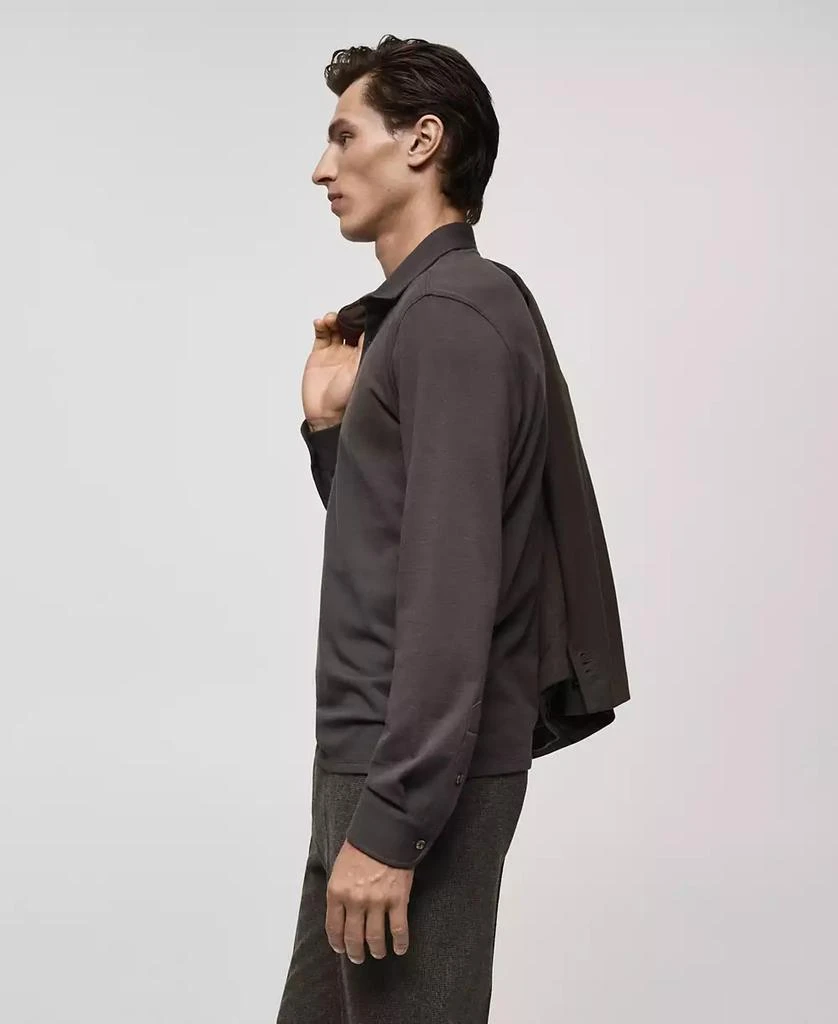 Mango Men's Stretch-Wool Polo Shirt 4