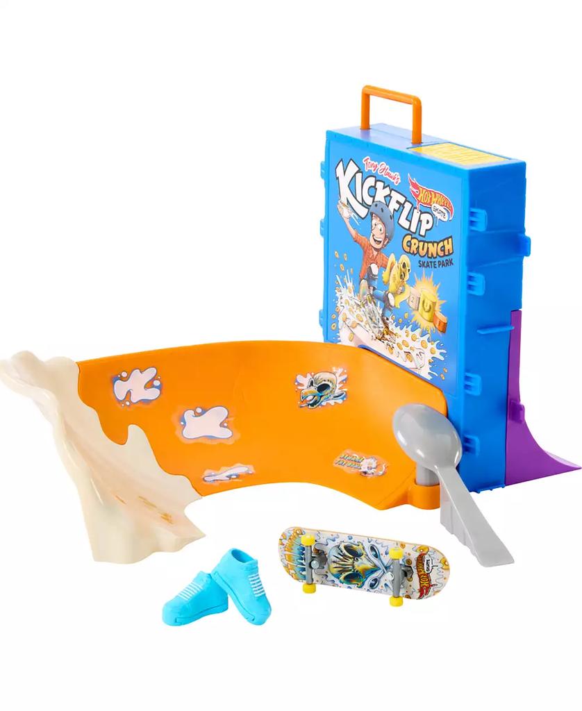 Hot Wheels Tony Hawk Cereal Skate Bowl Fingerboard Set with 1 Exclusive Board