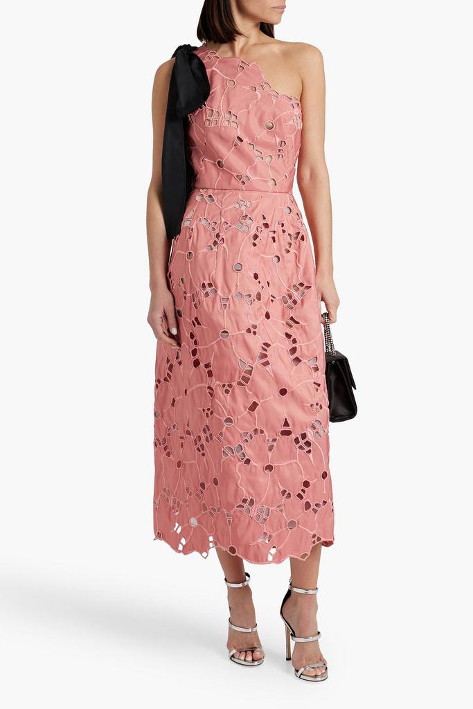 パーティードレス One Shoulder Guipure-lace Midi Dress Self-Portrait One Shoulder Guipure-lace Runway Midi Dress