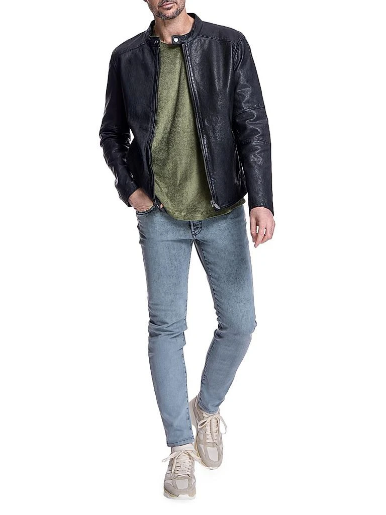 Maximilian Men's Collarless Bomber Jacket 6