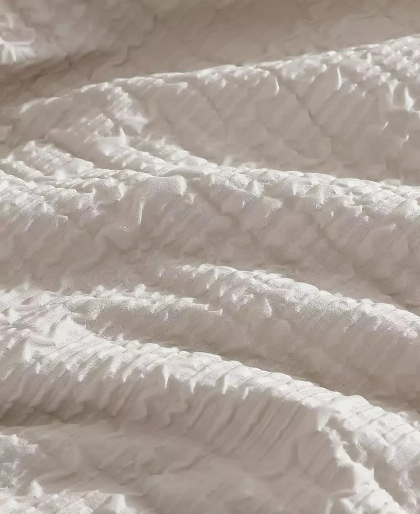 Kenneth Cole Serenity Wavy Lines Beige Embossed 2-Pc. Duvet Cover Set 8