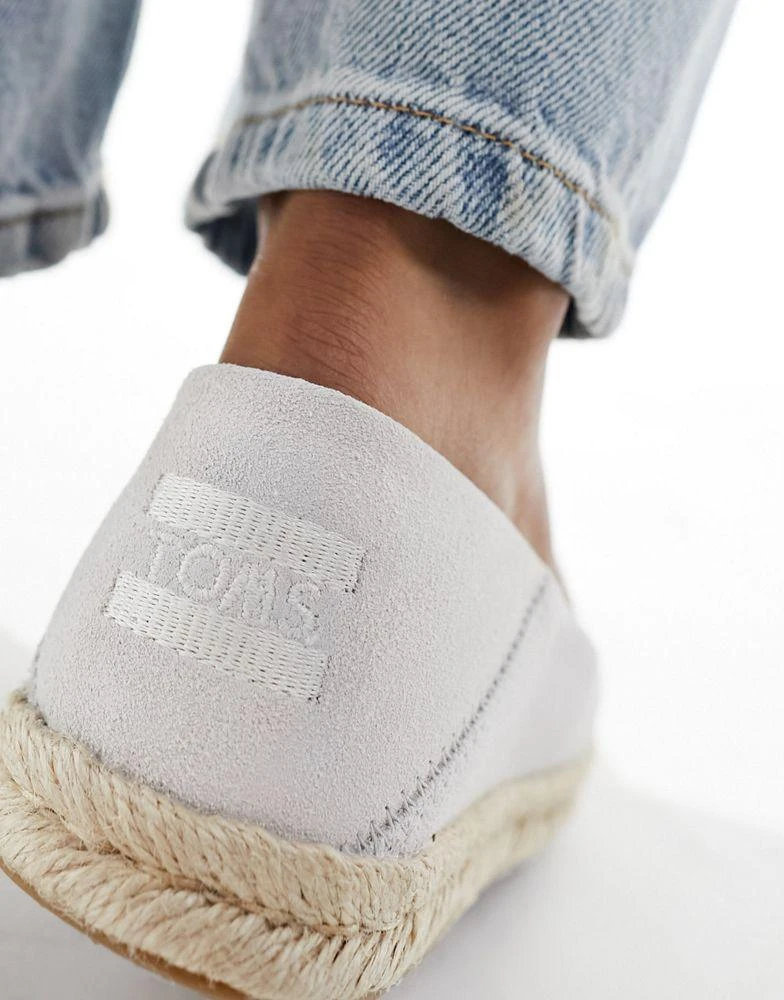 TOMS Toms Santiago espadrilles in putty grey suede 2