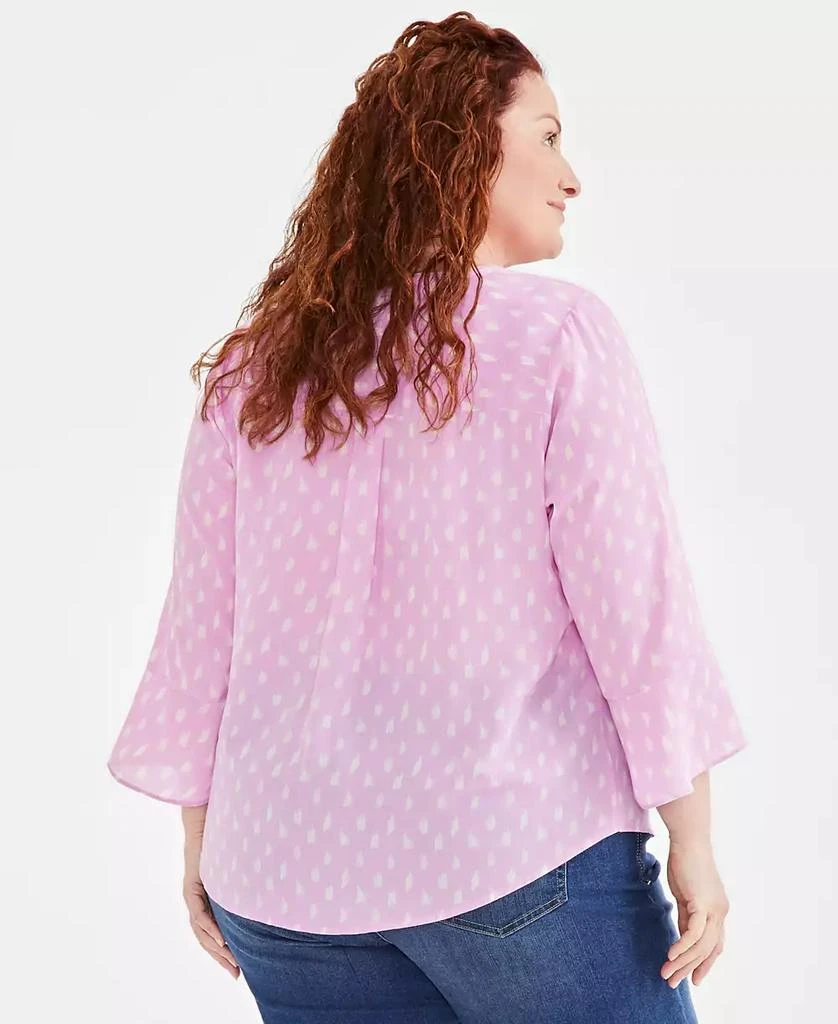 Style & Co Plus Size Printed Pintuck Blouse, Created for Macy's 2