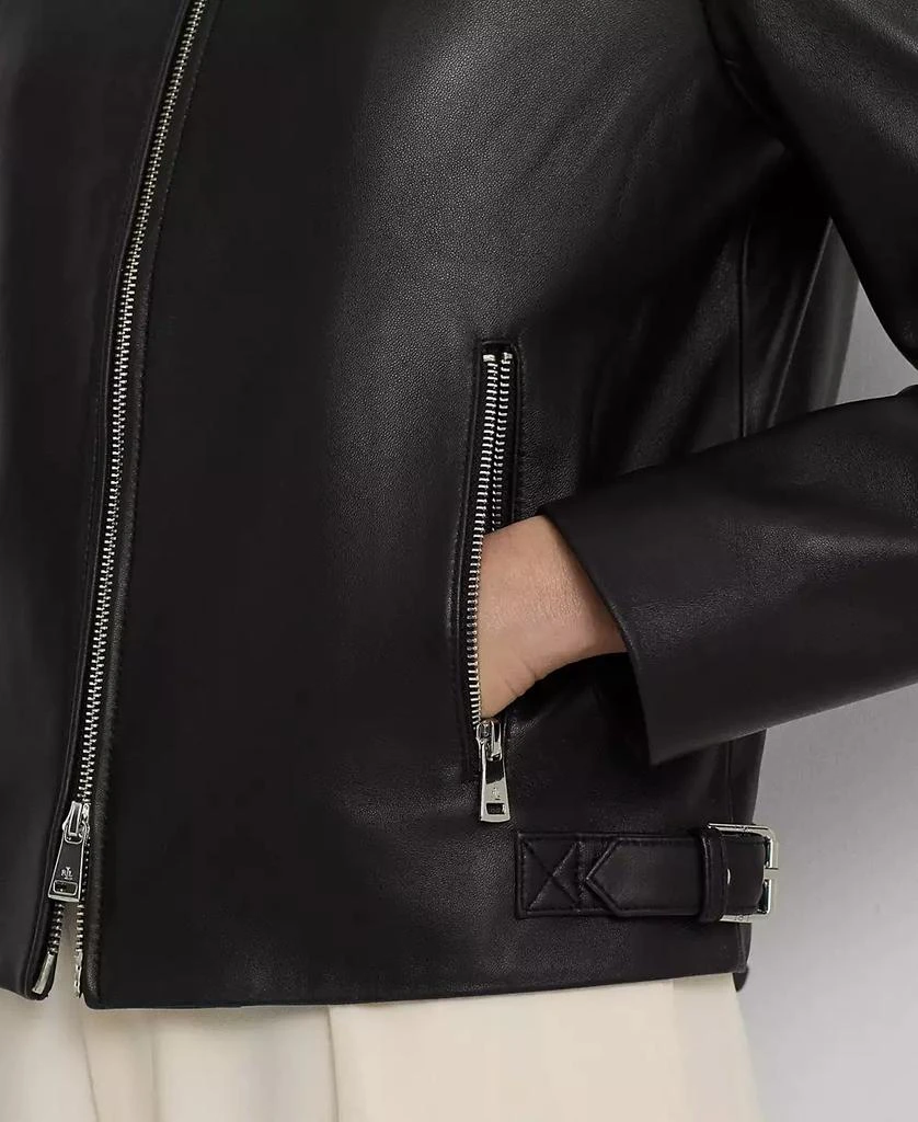 Ralph Lauren Women's Leather Moto Jacket 5