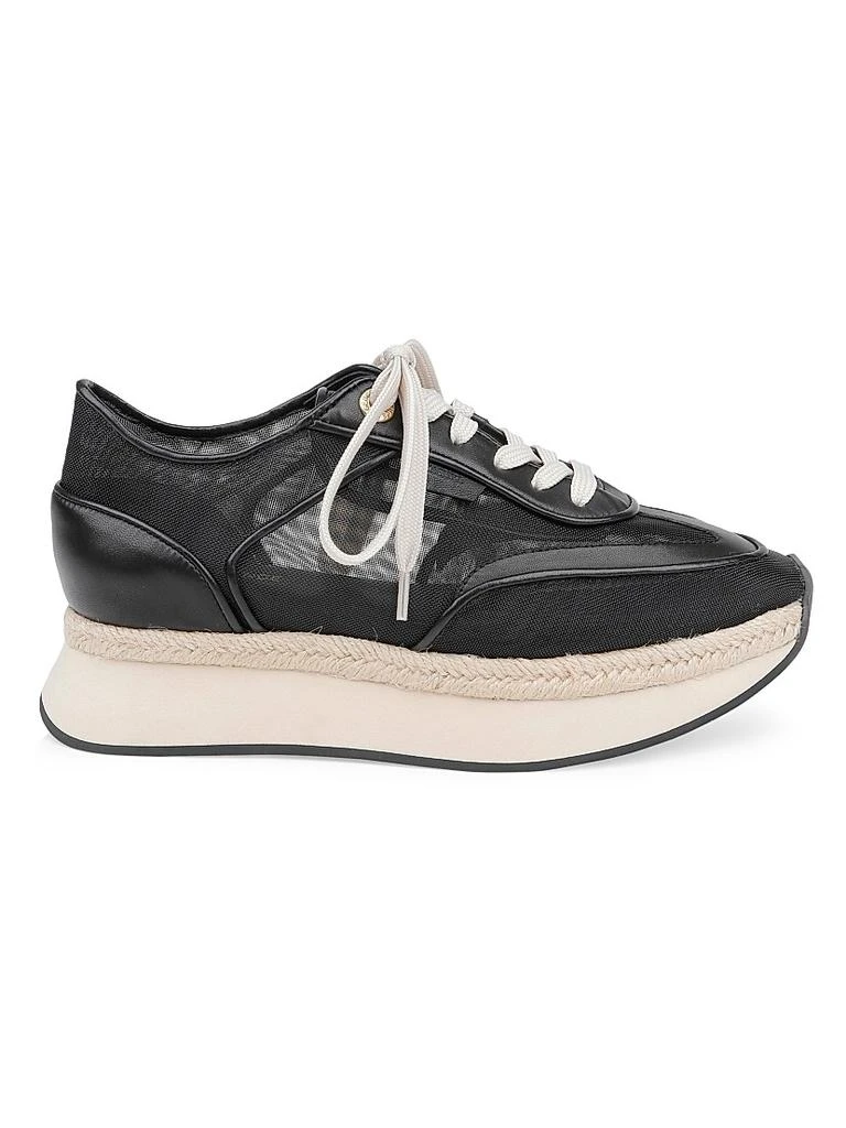 L'Agence Iris Mesh & Leather Platform Sneakers 1