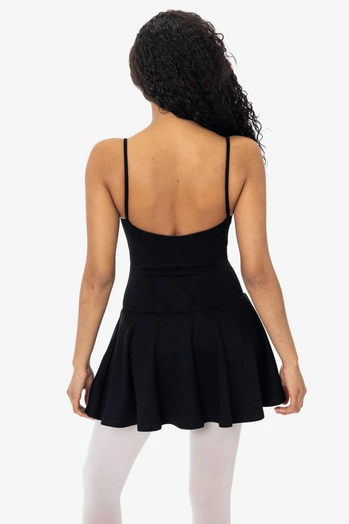 Los Angeles Apparel PON3661 - Ponte Mini Drop Waist Spaghetti Dress 4