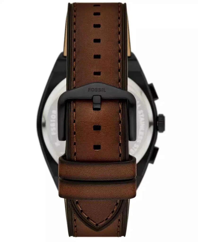 Fossil Men's Everett Chronograph Brown Leather Watch, 44mm 3