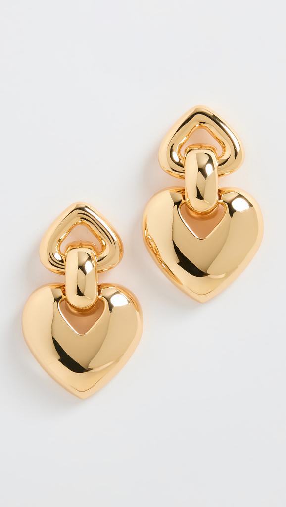 Kenneth Jay Lane Gold Drop Post Earrings