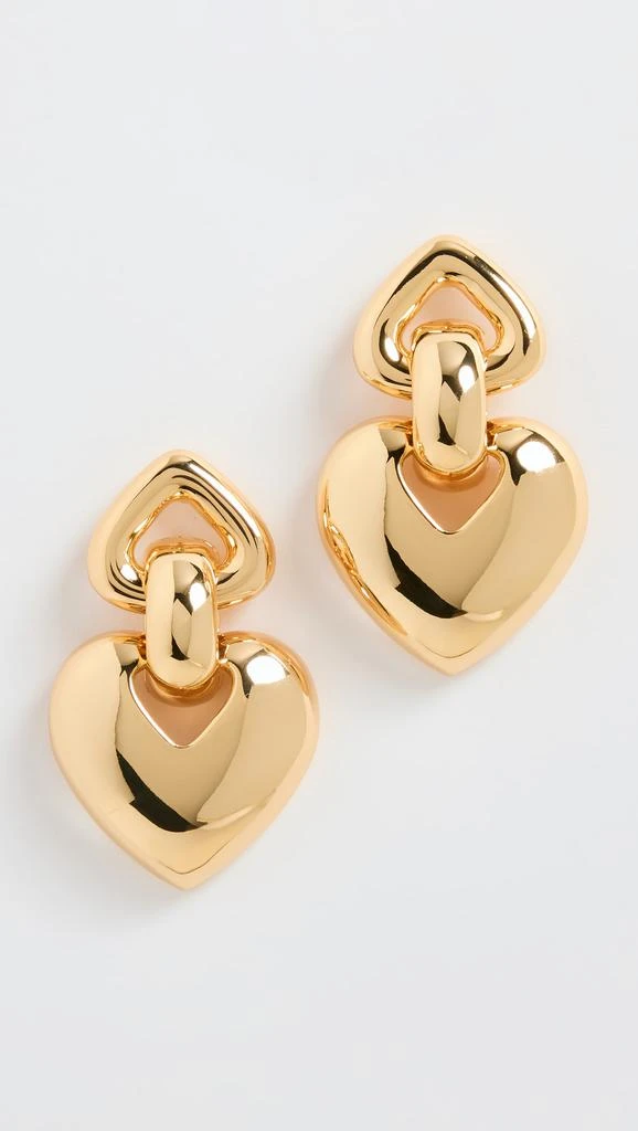 Kenneth Jay Lane Gold Drop Post Earrings 1