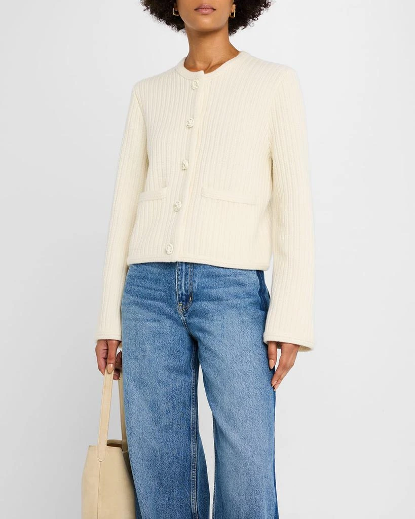 La Ligne Wool-Cashmere Cardigan Jacket 4