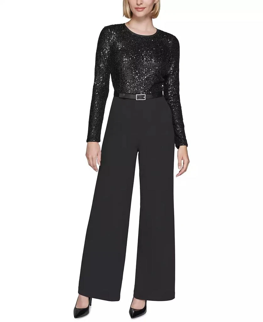 Women's Sequin-Top Wide-Leg Jumpsuit – On Sale Now with Up to 31 - Main Image