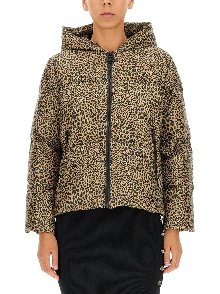 Michael Michael Kors Michael Michael Kors Leopard Print Hooded Down Jacket 1